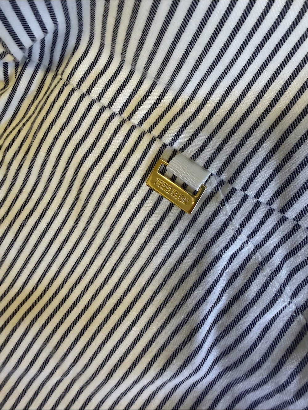 Anne Klein Navy and White Pinstripe Cropped Pants size 2X - Picture 4 of 7